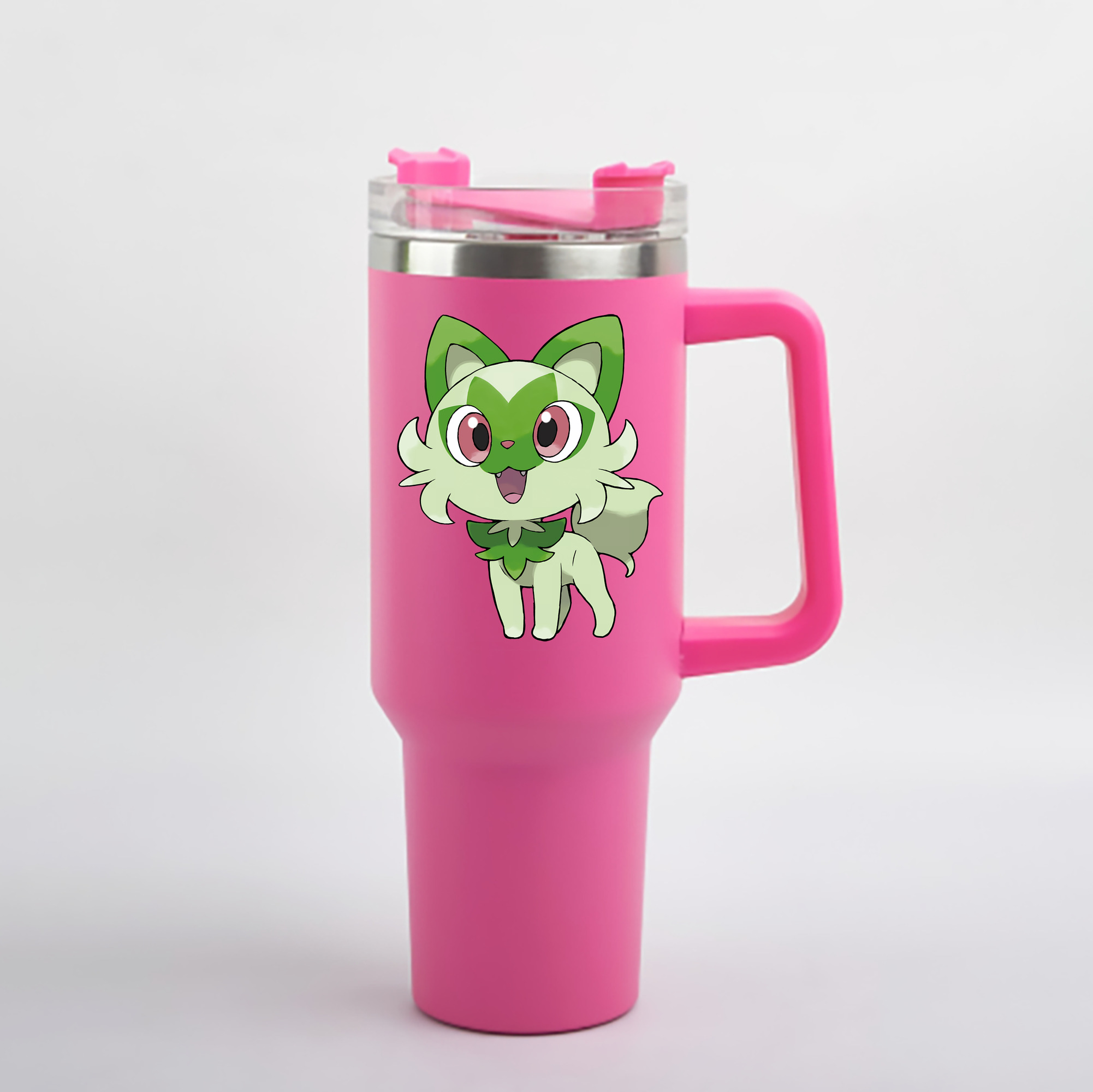 （画像用） ポケットモンスター Pokémon 1200mL車用タンブラー - クリスタルステッカー（プラスチックストロー付き）
